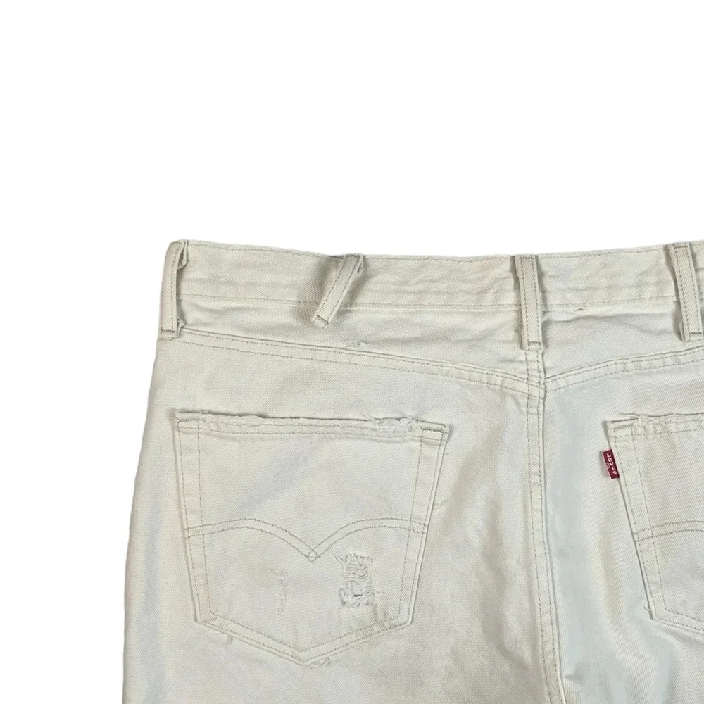 SH822 Men’s Levi’s Strauss 511 Distressed Ripped Denim Jean Shorts 38